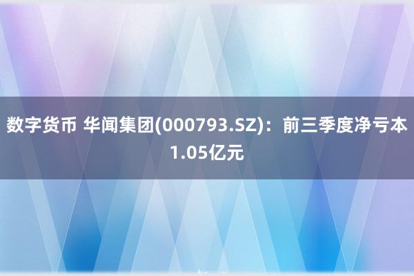 数字货币 华闻集团(000793.SZ)：前三季度净亏本1.05亿元