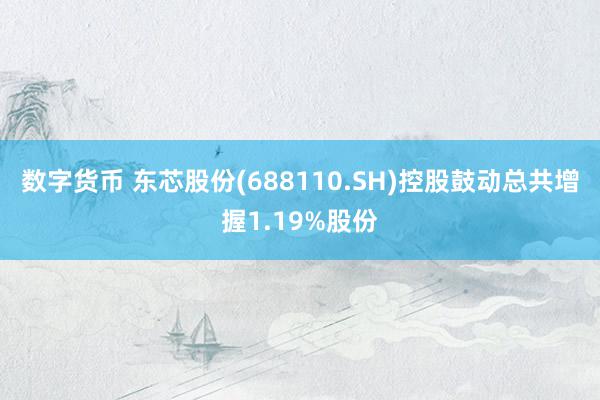 数字货币 东芯股份(688110.SH)控股鼓动总共增握1.19%股份