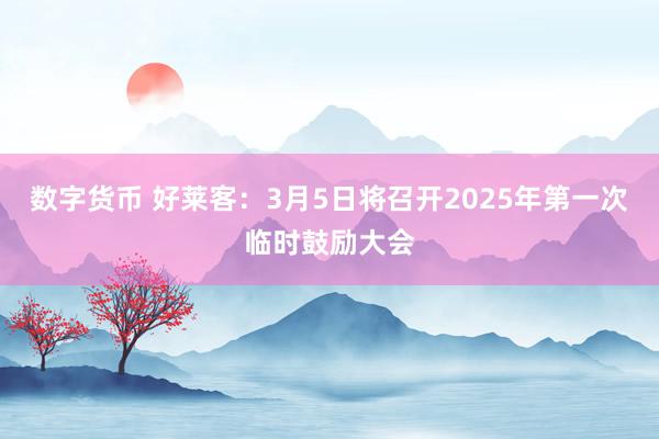 数字货币 好莱客：3月5日将召开2025年第一次临时鼓励大会